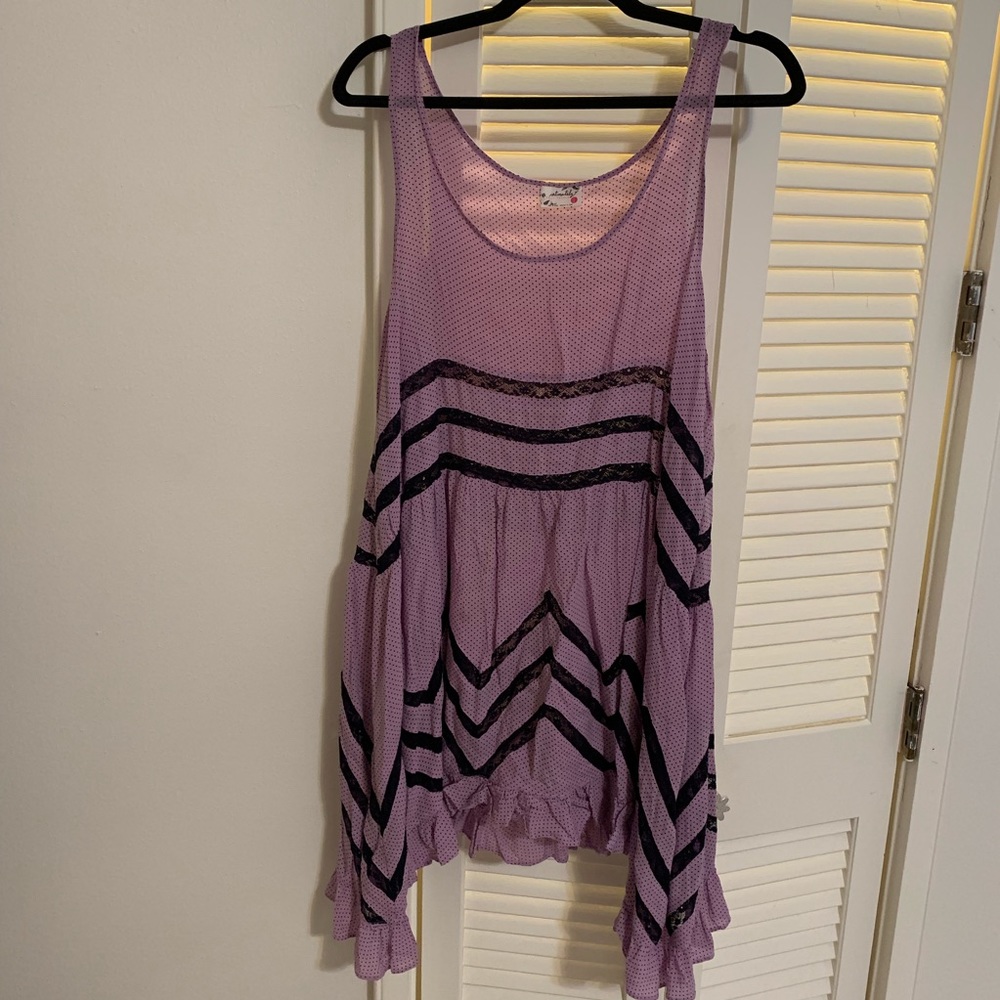 Free People voile and lace trapeze slip